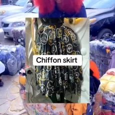 Cream ladies chiffon skirts 100kg